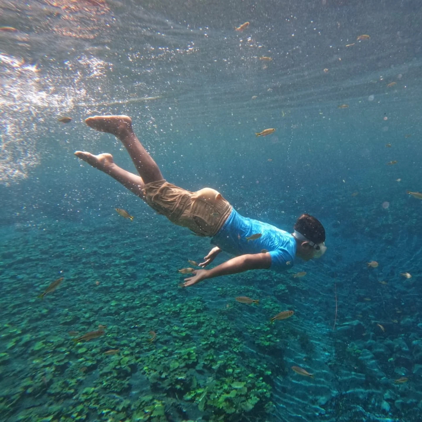 Atardecer en el área del Cráter Azul, Sayaxché, Petén